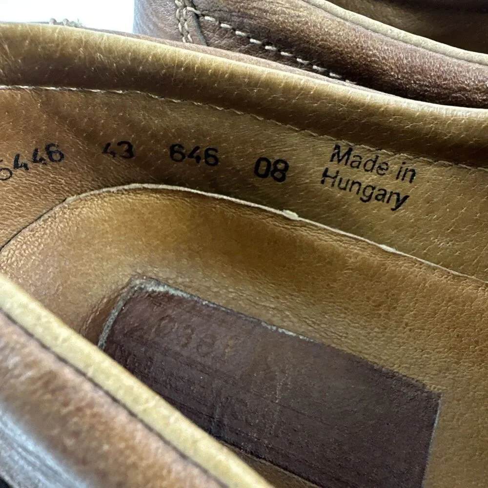 Josef Seibel Fisherman Flat Sandal Closed Toe Brown Leather Buckle 43‎ US 9.5-10